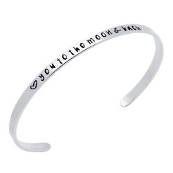 Bratara argint 925 reglabila ♥ you to the moon & back [0]